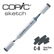 Marqueur à l'alcool Copic Sketch C8 Cool Gray No.8