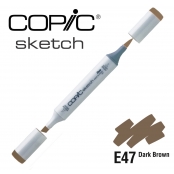 Marqueur à l'alcool Copic Sketch E47 Dark Bark