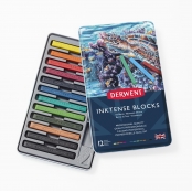 Bâtonnet d'encre aquarellable Derwent Inktense Block x12