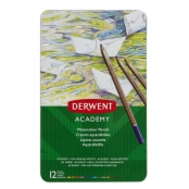Crayon de couleur aquarellable Derwent Academy 12 pièces
