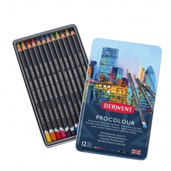 DW2302505 - 5028252514613 - Derwent - Crayons de couleur Derwent ProColour Boite x12 - 2