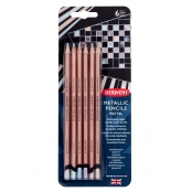 Crayons de couleur Derwent Metallic x6 pastels