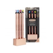 Crayon Derwent Metallic 6 pièces avec range-crayons