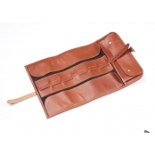 Trousse beaux-arts Roll&Go en cuir Marron Derwent