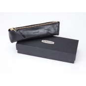 Trousse en cuir Noir Derwent