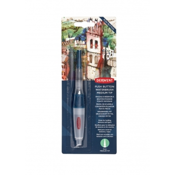 DW2305823 - 5028252607896 - Derwent - Pinceau à réserve d'eau à bouton poussoir pointe medium