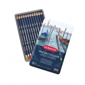 Crayon de couleur aquarellable Derwent WaterColour 12 pièces