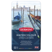 Crayon de couleur aquarellable Derwent WaterColour 12 pièces