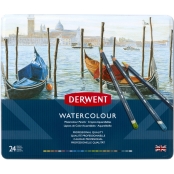 Crayon de couleur aquarellable Derwent WaterColour 24 pièces