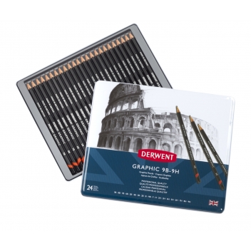 DW34202 - 5010255342027 - Derwent - Crayons Graphite Derwent Graphic Boite x24