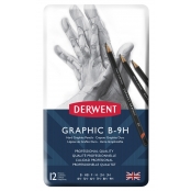 Crayons Graphite Derwent Graphic Boite x12 mines dures