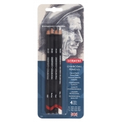 Crayon fusain Derwent Charcoal 4 pièces