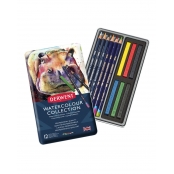 Crayon et bâtonnet aquarellable Derwent WaterColour 12 pieces