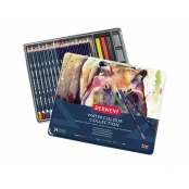 Crayon et bâtonnet aquarellable Derwent WaterColour 24 pieces