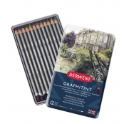 Crayons Graphite pigments aquarel Derwent Graphitint x12