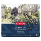 Crayons Graphite pigments aquarel Derwent Graphitint x24