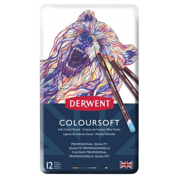 DW701026 - 5028252188920 - Derwent - Crayons de couleur Derwent ColourSoft Boite x12
