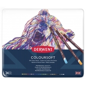 Crayons de couleur Derwent ColourSoft Boite x24