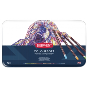 DW701029 - 5028252188951 - Derwent - Crayons de couleur Derwent ColourSoft Boite 72