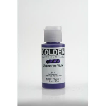 F-02401 - 738797240117 - Golden - Peinture Acrylic FLUIDS Golden 30 ml IV Ultramarine Violet