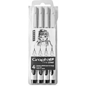 Marqueur Fine Liners Graph'it 4 marqueur Noir Manga