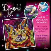 Tableau Art Diamond Strass et diamants Chat