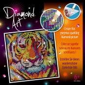 Tableau Art Diamond Strass et diamants Tigre