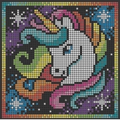 Tableau Art Diamond Strass et diamants Licorne