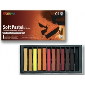 Pastels secs Carrés Mungyo Boite 12 Couleurs Sanguine