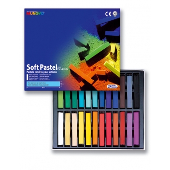 MP24 - 8804819007036 - Mungyo - Pastels secs Carrés Mungyo Boite 24 pièces