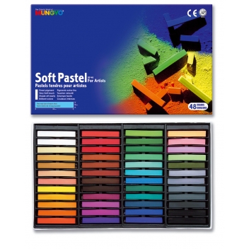 MP48 - 8804819007043 - Mungyo - Pastels secs Carrés Mungyo Boite 48 pièces