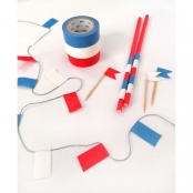 Masking Tape MT Set de 3 rouleaux bleu blanc rouge