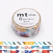 Masking Tape MT SLIM 6mm deco G 3 pièces