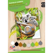 Tableau peinture au numéro débutant Koalas