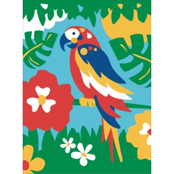 PP02009 - 5013634020097 - KSG - Tableau peinture au numéro pour enfant Paco le perroquet