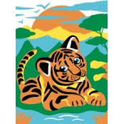 Tableau peinture au numéro pour enfant Tifou le tigre