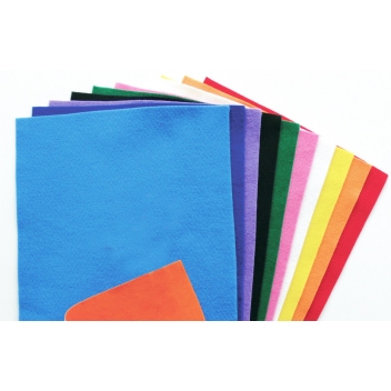 SC41868 - 3700010418686 - Oz international - Feutrine Adhésive 25x45 cm Assortiment de 10 coupons