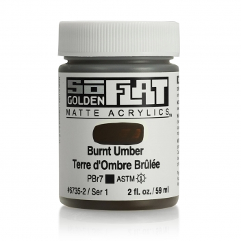 SF-06735 - 738797673526 - Golden - Peinture Acrylic SoFlat Golden 60 ml Terre d\'ombre Brûlée S1