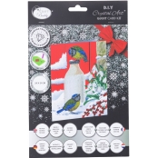 Kit carte broderie diamant 21x29cm Oiseaux sur la neige