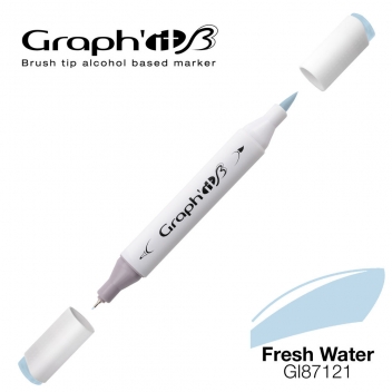 GI87121 - 3700010006869 - Graph'it - Marqueur manga à l’alcool Graph'it Brush 7121 Fresh water