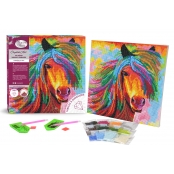 Kit tableau broderie diamant 30x30cm Crinière au Vent