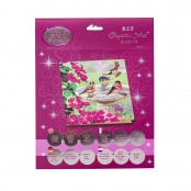 Kit carte broderie diamant 18x18cm Baignade oiseaux