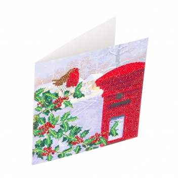 CCKXM56 - 5055865488307 - Crystal Art - Kit carte broderie diamant 18x18cm Rossignol hiver - 3