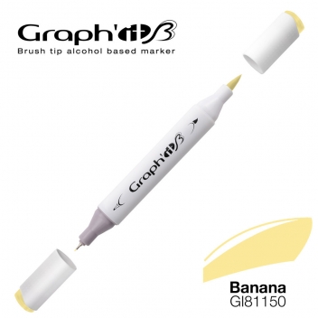 GI81150 - 3700010006098 - Graph'it - Marqueur manga à l’alcool Graph'it Brush 1150 Banana