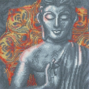 Kit tableau broderie diamant 30x30cm Bouddha zen