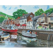 Kit tableau broderie diamant 40x50cm Sur le port