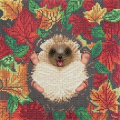 Kit tableau broderie diamant 30x30cm Hérisson