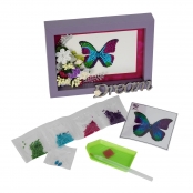 Kit sticker broderie diamant 9x9cm Papillon