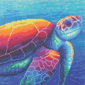 Kit tableau broderie diamant 30x30cm Tortue
