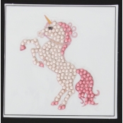 Kit sticker broderie diamant 9x9cm Licorne